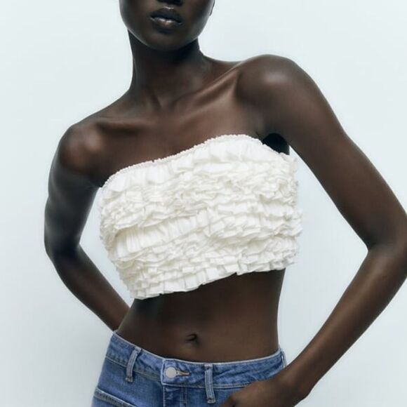 ZARA RUFFLED TOP LIMITED EDITION - Picture 1 of 10
